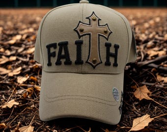 Christian Faith Baseball Cap. Jesus Hat. Jesus Christ Hat. Religious Faith Brown Hat. Jesus Love Cap. Christian Hat. Adjustable Unisex Hat
