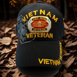 Vietnam Veteran Hat. Embroidered Vietnam Veteran Military Cap. Vietnam War Vet Honor Cap. Veteran Gift for Men. Military Baseball Hat