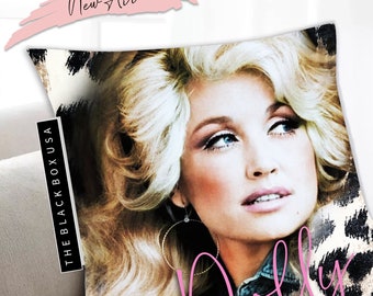 Dolly Parton Vintage Color Cheetah Funda de almohada SOLAMENTE / Funda de almohada - Dolly Parton I Decoración del hogar I Decoración I Regalo