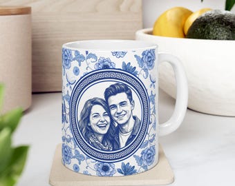 Custom Couple Portrait - Mug 11oz