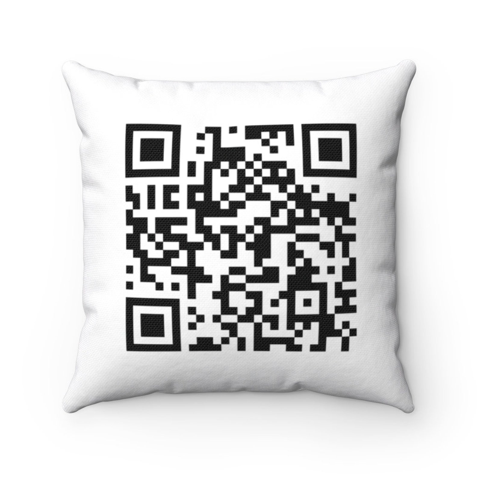 Rick Roll Pillow And Cover QR Code No Ads Etsy