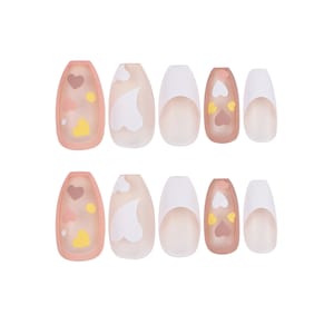 Colorful Summer, Reusable Press On Nails | False nails  | Fake nails set | Coffin Oval Almond Stiletto Nails | Set of 24 nails