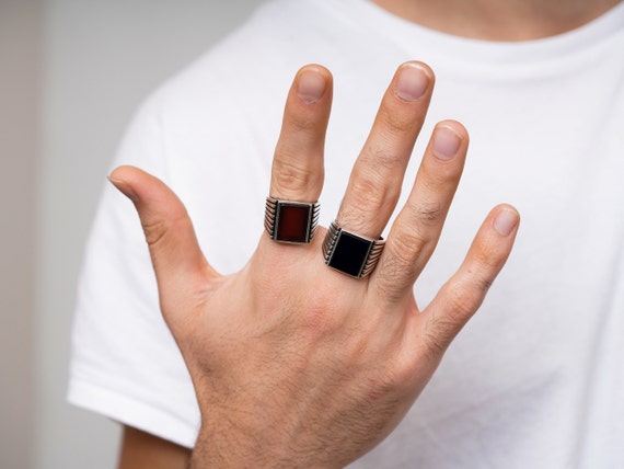 Black Onyx Ring / Square Black Onyx Ring / Turkish Handmade Silver Ring / Modern Design Silver Ring / Lucky Stone Gift / Birthday Gift Him - Etsy Black Onyx Ring / Square Black Onyx Ring / Turkish Handmade Silver Ring / Modern Design Silver Ring / Lucky Stone Gift / Birthday Gift Him - Etsy