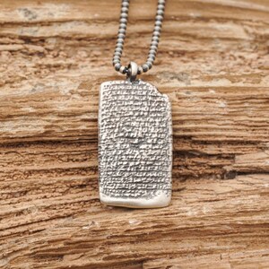 Love Letter Halskette / Silber Anhänger Amulett / Unisex Love Letter Schmuck / Handgemachte Silber Halskette / Liebesbrief Geschenk für Liebhaber