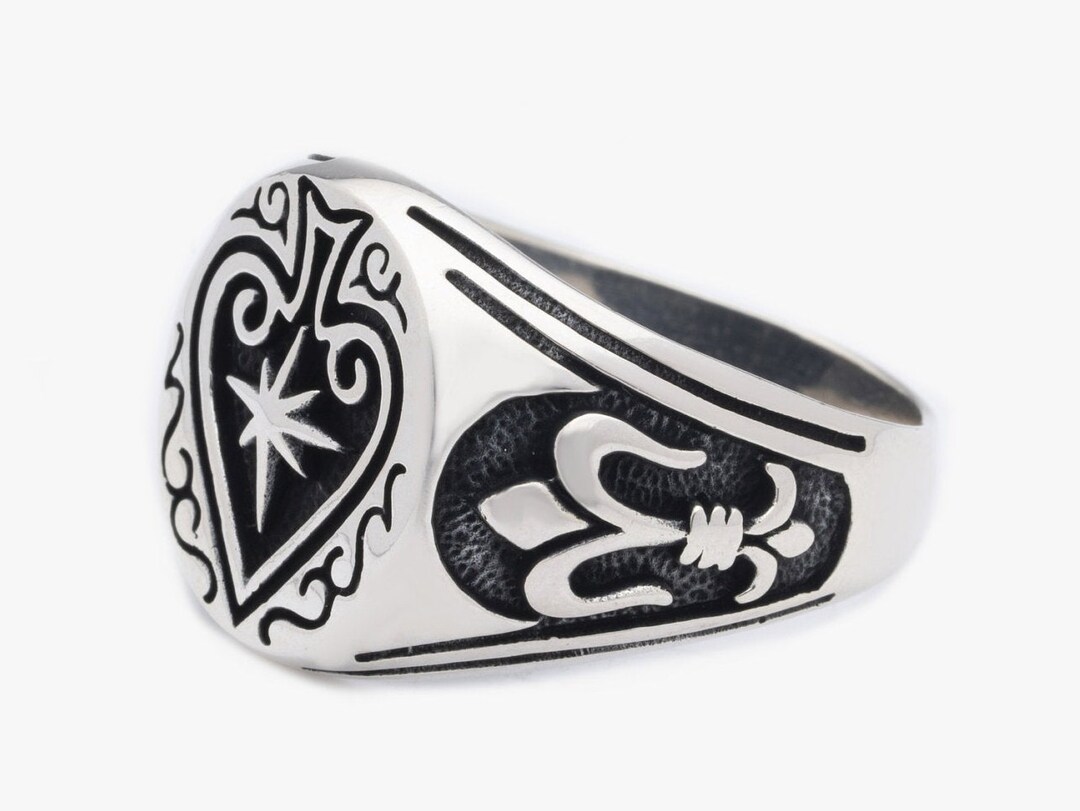Ace of Spades Ring Silver / Lucky Spades Ring / Poker Ring / Etsy