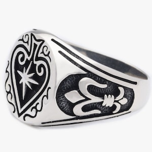 Ace of Spades Ring Silber / Glückspilz Ring / Poker Ring / Spieler Ring / 925 Sterling Silber Herren / Geschenk für Spieler / Geschenk für Ihn