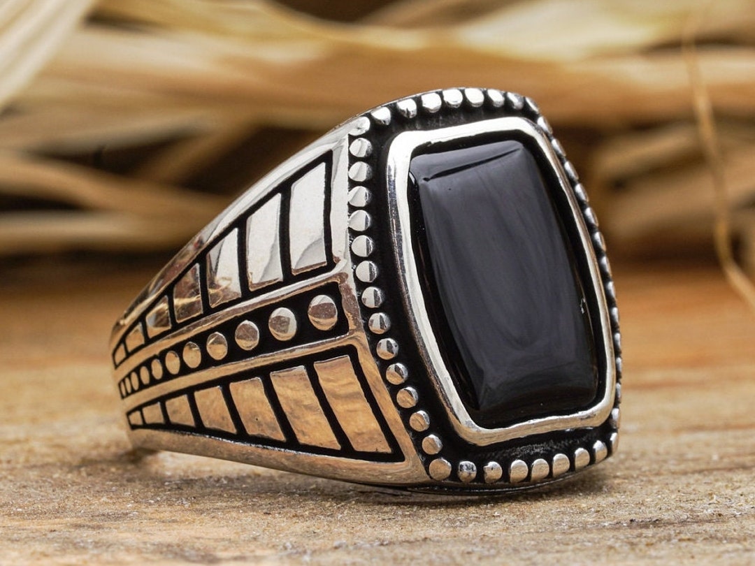 Black Onyx Silver Ring / Black Stone Ring / Turkish Handmade Silver Ring / Modern Design Ring / Lucky Stone Gift / Birthday Gift for Him - Etsy Black Onyx Silver Ring / Black Stone Ring / Turkish Handmade Silver Ring / Modern Design Ring / Lucky Stone Gift / Birthday Gift for Him - Etsy