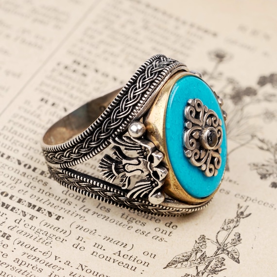 Bague aigle audacieux pour homme, bijoux faits main en argent 925