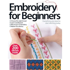 e-boek Borduren voor beginners | Leer de kunst van het met de hand naaien | Directe digitale download pdf en EPUB | Stapsgewijze borduurgids