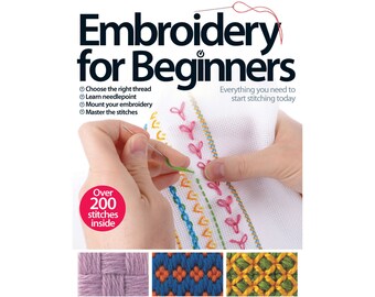 Embroidery For Beginners eBook | Learn the Art of Hand Stitching | Instant Digital Download PDF & EPUB | Step by Step Embroidery Guide