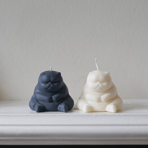 Chubby Cat Candle: Scented Soy Wax, Gift for Cat Lovers