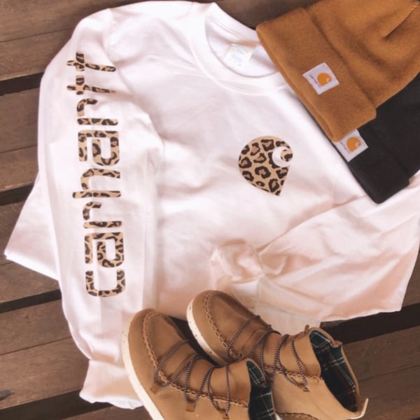 Workwear inspired Carhartt | crewneck| Sweatshirt| western| country| leopard| outdoors