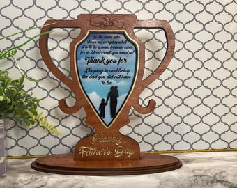 Archivo digital. Trofeo para papá. Regalo para el Día del Padre.