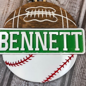 Sports Theme Name sign