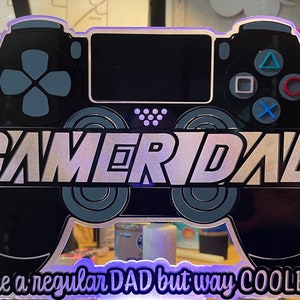 Gamer Dad Sign Laser cut dad gift
