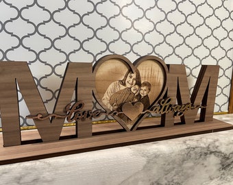 Digital file MOM Stand with photo Mother's Day Birthday gift