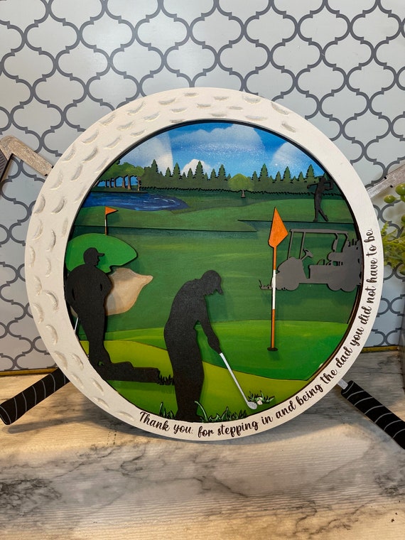 Golf Ball Art: Laser Cut Golf Theme Gift (Digital File)