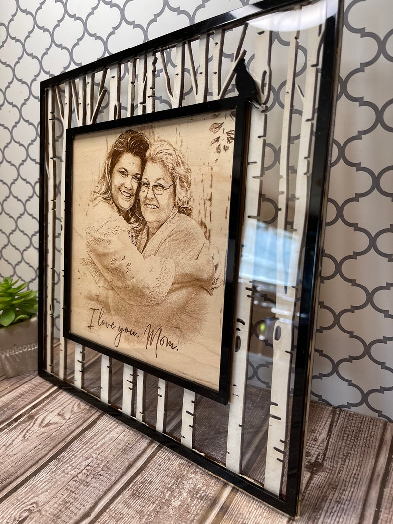 Birch Frame Birch Tree Picture Frame: Laser Cut Photo Display (digital File) - Etsy