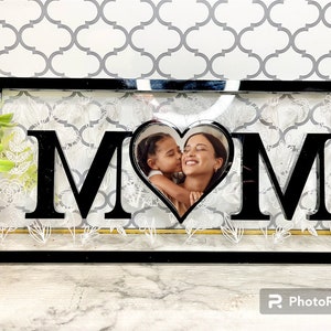 Floral Mom Picture Frame Mother&#39;s Day Laser cut file