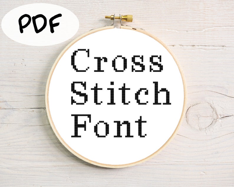 Cross Stitch Font. Digital Cross Stitch Pattern. Cross Stitch Alphabet