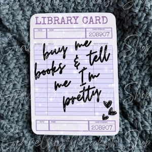 Purple Library Card Kindle Insert – Booktok Reader Gift
