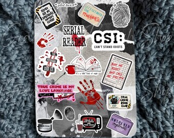 Bookish True Crime Kindle Insert - Bookish Gifts | Cozy Mystery | Thriller Reader Gift | Clear Case Insert | Kindle Decor