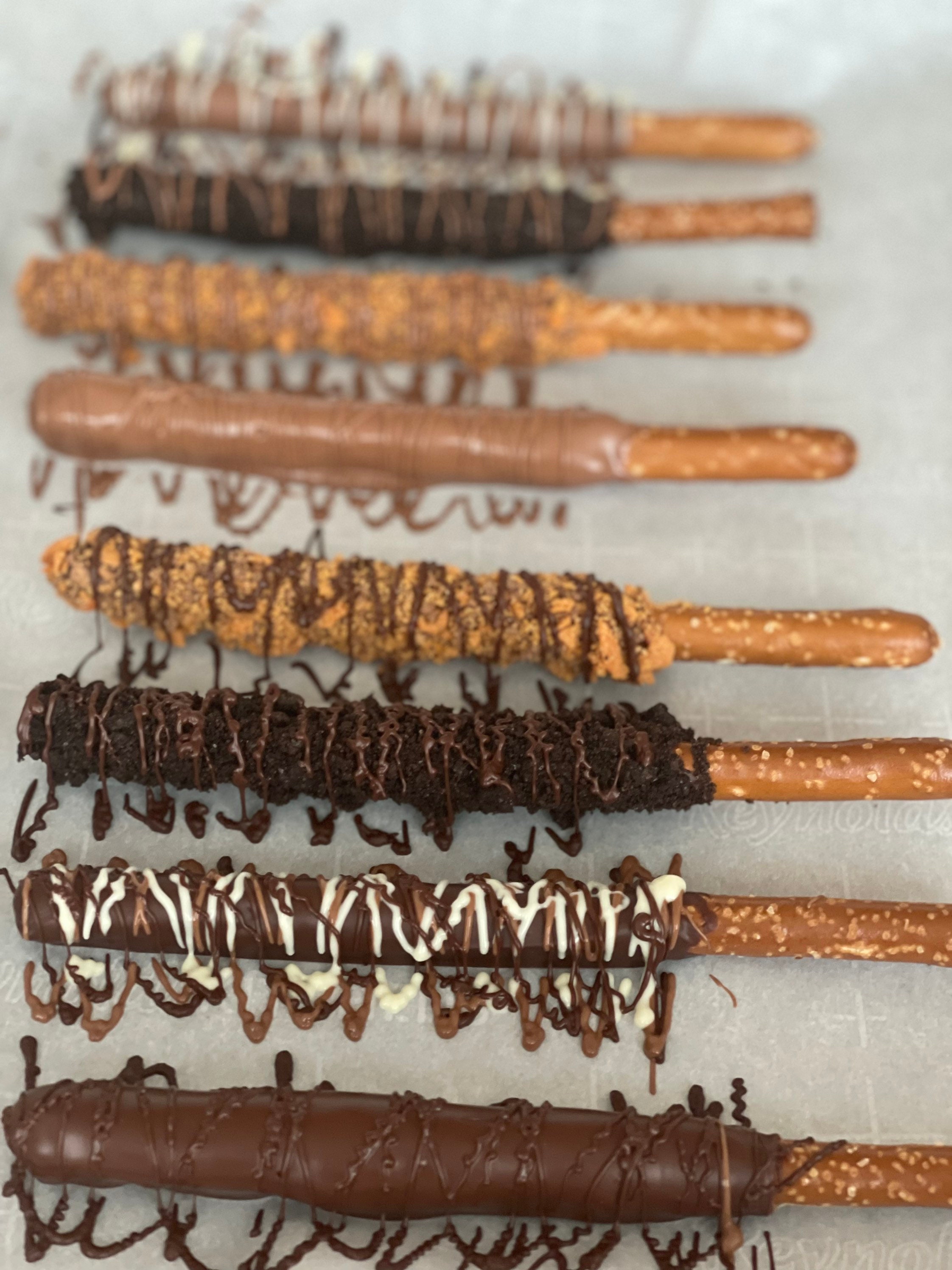 Gourmet Chocolate Covered Candy Pretzel Rods - Etsy