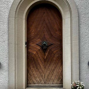 Arched Interior - Exterior Doors, Curved Top Door, Custom Size Made Door, Rustic Solid Wood Arched Door, Handcrafted Doors, Custom Size Door