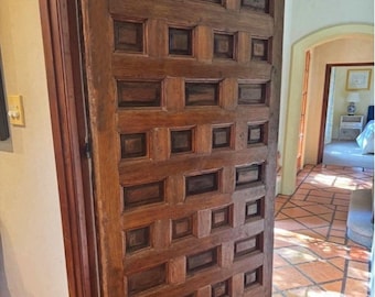Handcrafted Rustic Solid Wood Door: Spanish Farmhouse Entry
