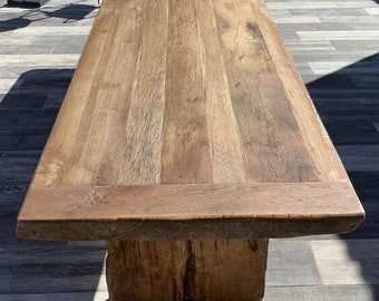 Solid Wood Table, Custom Dining Natural Wooden Desk, Solid Table, Custom Size Table, Rustic Dining Table, Outdoor Table, Coffee Table