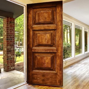 Rustic Solid Wood Double Door, Sliding Barn Door or Hinged Option, Custom Handmade Wooden Entry Door, Vintage Farmhouse,Interior or Exterior