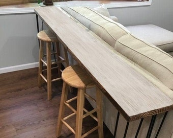 Solid Wood Bar Table with Hairpin Legs, Sofa Bar, Wine Bar, Wooden Table, Entrance Hall Table, Buffet Table, Home Sofa Table