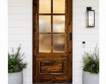 Antique French Glass Panel Door: Rustic Farmhouse Style