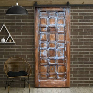 Custom size Rustic Entrance Door, Handcrafted Barn Door, Antique French Doors, Custom Sliding Door, French Vintage Dining Table, Hinged Door