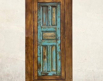 Custom Acrylic Painted Barn Door: Rustic Farmhouse Sliding Wood Door