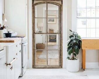 Antique French Sliding Doors: Custom Size, Rustic Farmhouse Style