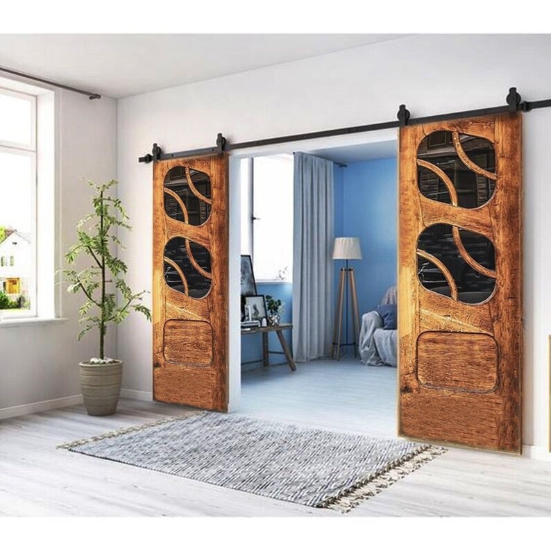Buy Glass Farm Wood Door Antique Entrance Door Custom Size Door Online