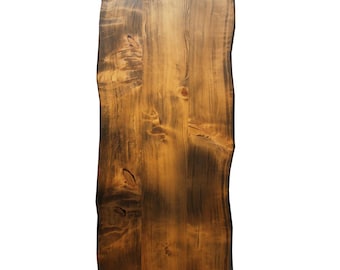 Custom Live Edge Wood Dining Table: Rustic Modern Style