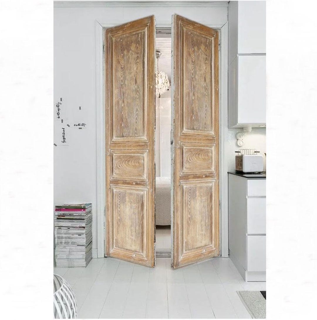 Custom Solid Wood Entry Door: Rustic French Style, Handcrafted Vintage ...