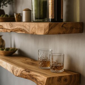 Industrial Floating Bar Table: Wall Hanging Breakfast Drinks Bar| Customizable image 14