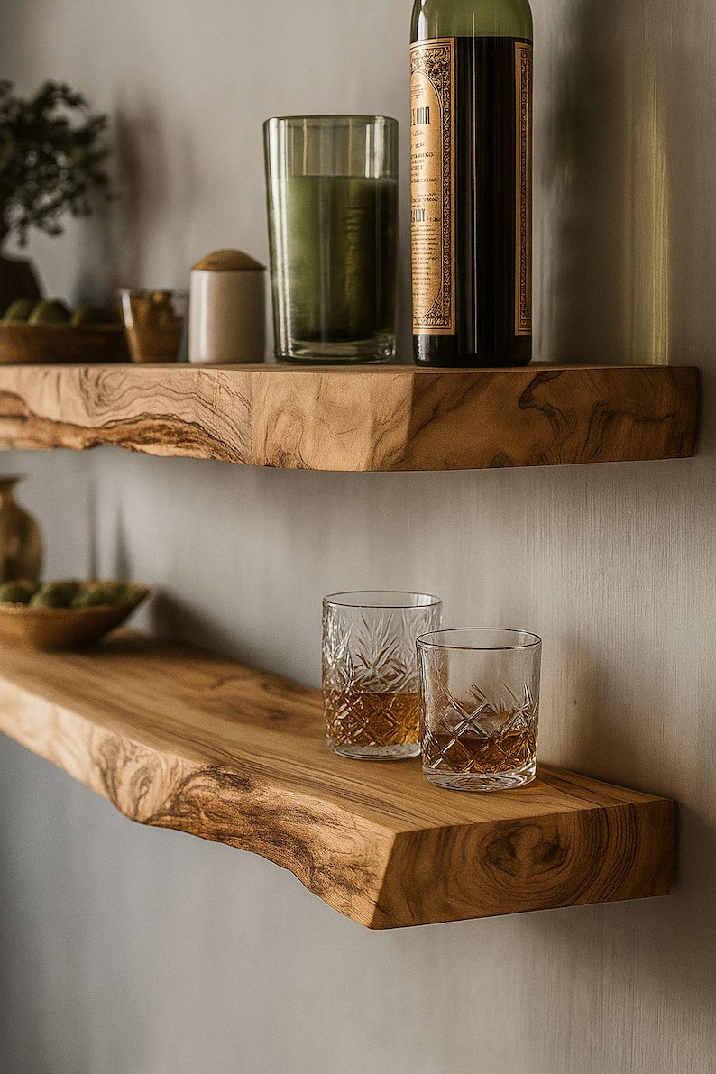 Industrial Floating Bar Table: Wall Hanging Breakfast Drinks Bar| Customizable image 14
