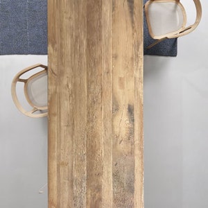 Handmade Rustic Solid Wood Dining Table: Farmhouse Style - Etsy