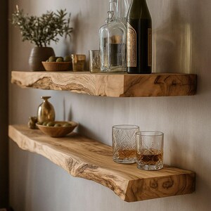 Industrial Floating Bar Table: Wall Hanging Breakfast Drinks Bar| Customizable image 7