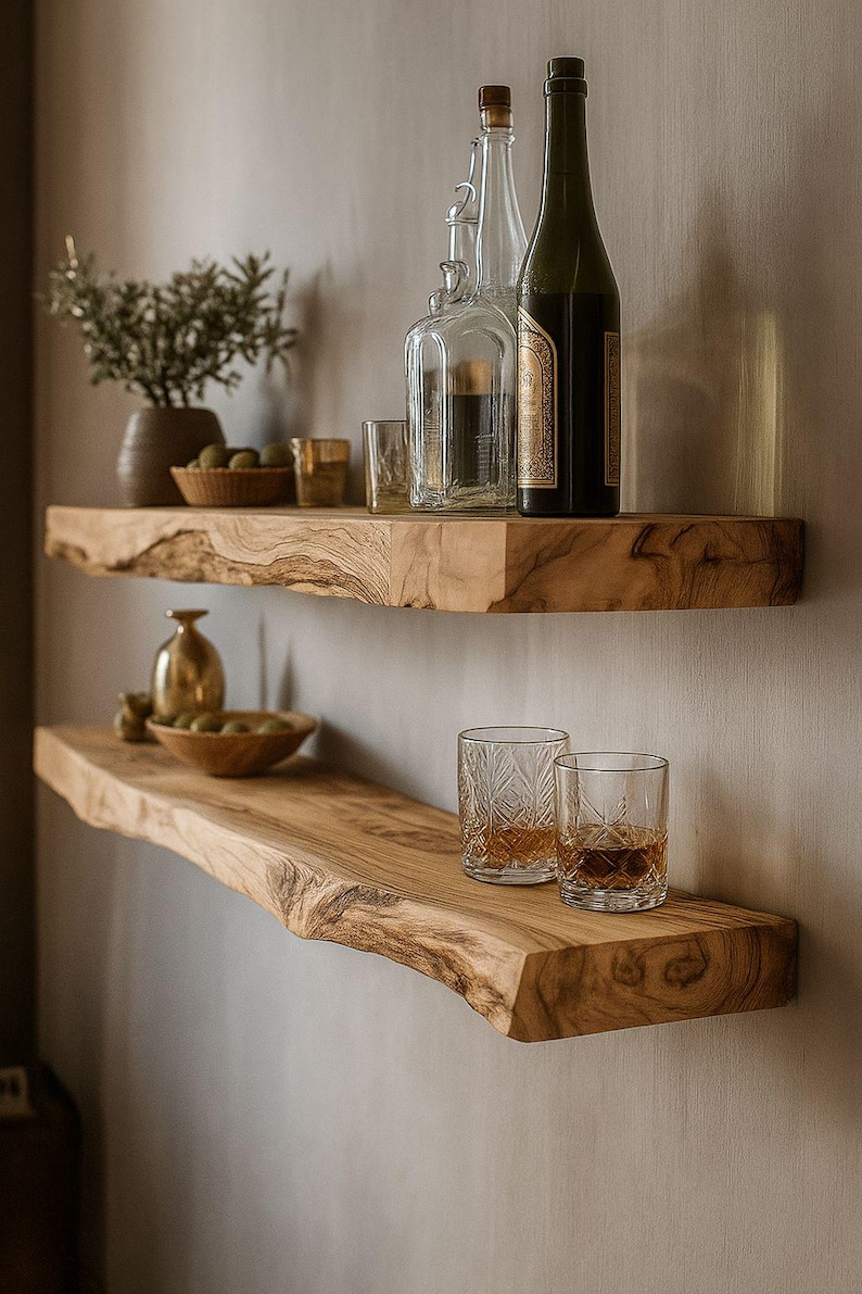Industrial Floating Bar Table: Wall Hanging Breakfast Drinks Bar| Customizable image 7
