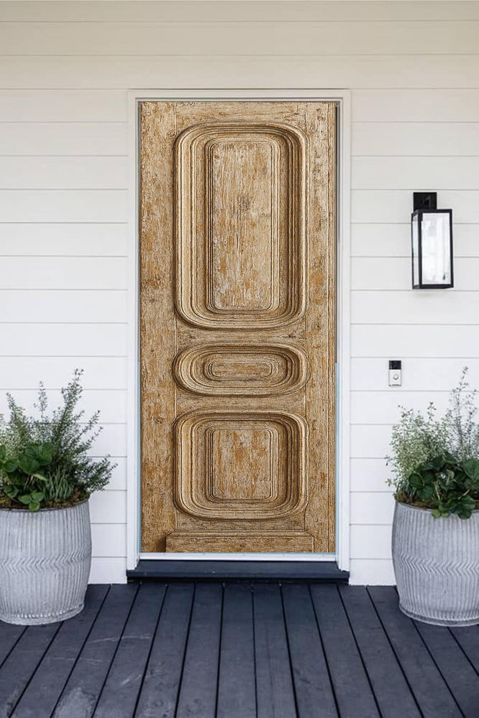 Handcrafted Rustic Wooden Solid Door: Custom Antique Barn Style, Custom