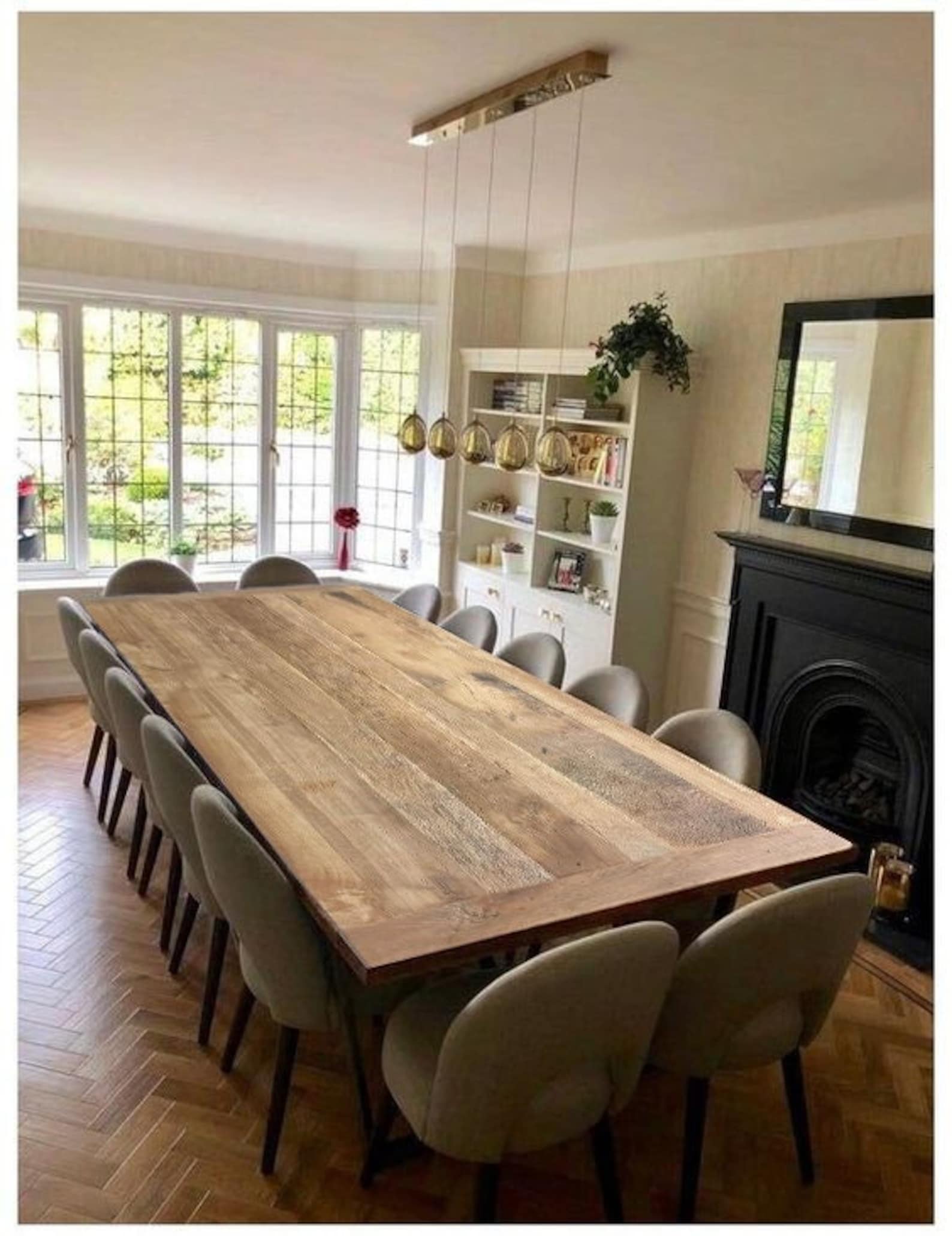 Solid Wood Table, Custom Dining Natural Wooden Desk, Solid Table ...