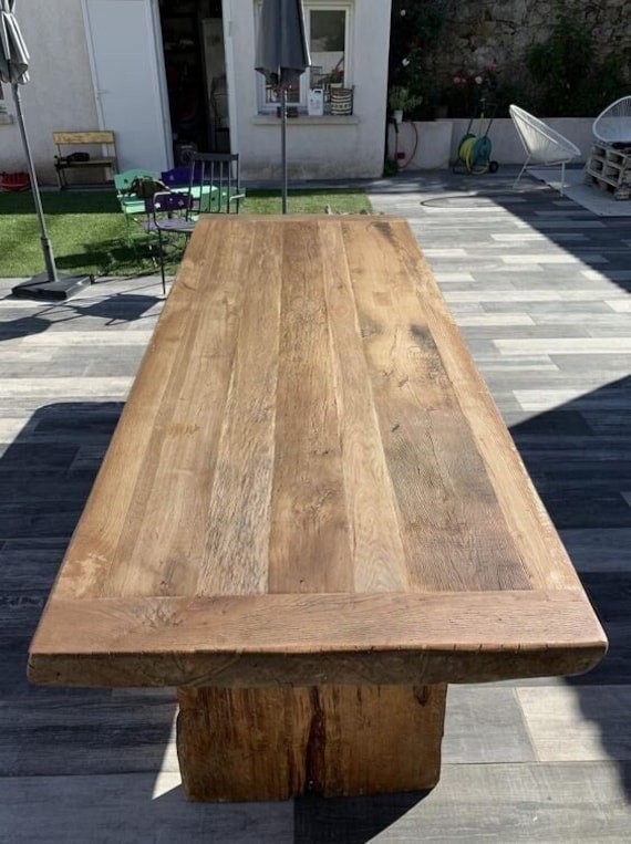 Solid Wood Table Custom Dining Natural Wooden Desk Solid Table Custom Size Table Rustic Dining Table Outdoor Table Coffee Table Etsy UK