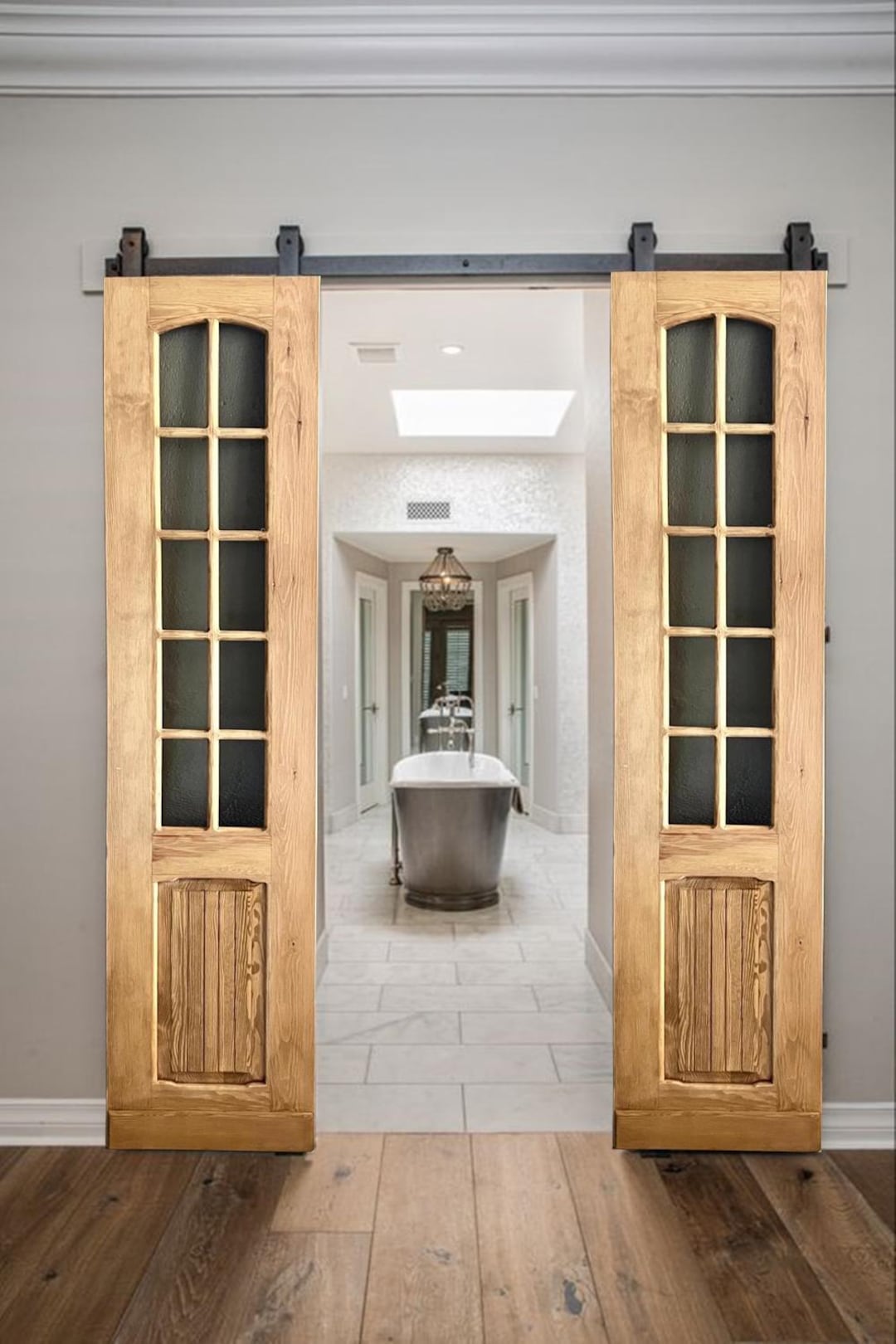 Handmade Rustic Solid Wood French Door: Farmhouse Interior/exterior - Etsy