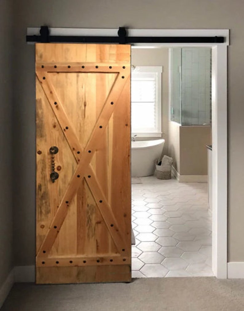 Handmade Rustic Barn Door: Custom Wooden Interior Door - Etsy