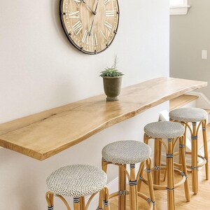 Industrial Floating Bar Table: Wall Hanging Breakfast Drinks Bar| Customizable image 9